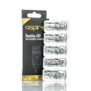 Aspire Nautilus AIO coils, pack of 5 genuine 1.8Ω atomizer replacement heads, designed for the Aspire Nautilus AIO kit, delivering excellent flavor, smooth vapor, and reliable mouth‑to‑lung vaping performance.